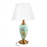 Настольная лампа голубая с изображением птиц Slip Away варинант исполнения - 1 | Loft Concept в Барнауле