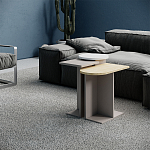 Стол журнальный бежево-серый из 3-х частей со столешницами в виде геометрических элементов MUND SIDE TABLE LIGHT MOCHA варинант исполнения - 1 | Loft Concept в Барнауле