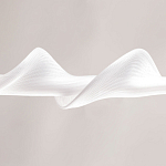 Люстра горизонтальная с волнистым белым плафоном Golden Swirl варинант исполнения - 5 | Loft Concept в Барнауле