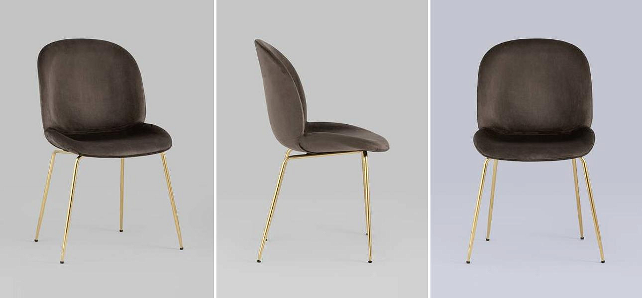 Стул Коричневый Велюр Vendramin Chair Стул Коричневый Велюр Vendramin Chair - Loft-Concept в Барнауле