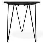 Стол журнальный с круглой столешницей из стекла Gold and Black Marble варинант исполнения - 4 | Loft Concept в Барнауле