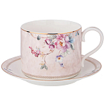 Чайный набор из фарфора с цветочным принтом на 6 персон 12 предметов Flower Porcelain Collection варинант исполнения - 1 | Loft Concept в Барнауле