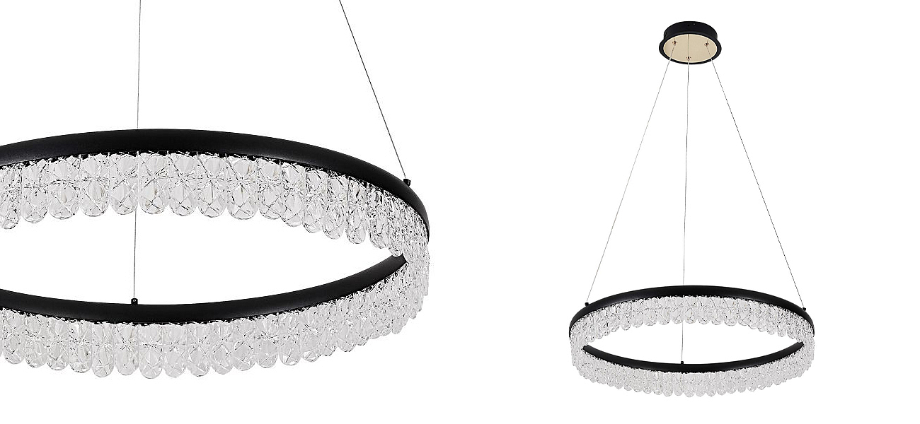 Круглая светодиодная люстра Pettico Black Круглая светодиодная люстра Pettico Black - Loft-Concept в Барнауле