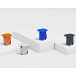 Matis журнальный столик красный из металла и кожи варинант исполнения - 2 | Loft Concept в Барнауле