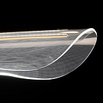 Люстра линейная с прозрачным волнообразным плафоном Wave Line варинант исполнения - 6 | Loft Concept в Барнауле