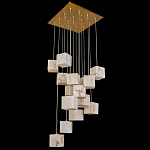 Люстра подвесная с квадратными плафонами из натурального камня Glowing Spheres варинант исполнения - 3 | Loft Concept в Барнауле