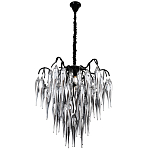 Люстра со стеклянными подвесками дымчатого цвета Ambre Glass Chandelier 70 варинант исполнения - 3 | Loft Concept в Барнауле