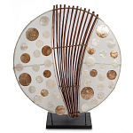 Настольная лампа из перламутра и дерева на подставке Indonesian Round Shell варинант исполнения - 1 | Loft Concept в Барнауле