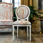 Стул из массива бука бежевый с растительным орнаментом Raffael Angel Beige Chair варинант исполнения - 6 | Loft Concept в Барнауле