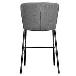 Стул барный серый с широкой закругленной спинкой Bar Chair Gray варинант исполнения - 4 | Loft Concept в Барнауле
