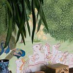 Обои ручная роспись Dandaka Glades Original colourway on painted Xuan paper варинант исполнения - 2 | Loft Concept в Барнауле