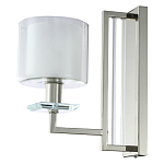 Бра с геометрическим каркасом из металла и цилиндрическим стеклянным плафоном Laurent варинант исполнения - 1 | Loft Concept в Барнауле