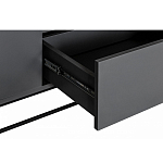 ТВ-тумба цвета графит с  2-мя дверцами и ящиком Strict Lines варинант исполнения - 4 | Loft Concept в Барнауле