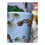 Кашпо из голубого фарфора с бронзовыми элементами Blue Garden варинант исполнения - 6 | Loft Concept в Барнауле