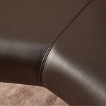 Кушетка с деревянным каркасом и сиденьем из коричневой натуральной кожи Moon Walnut Furniture варинант исполнения - 2 | Loft Concept в Барнауле