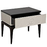 Тумбочка прикроватная с ящиком черно-серого цвета Noble Nightstand варинант исполнения - 2 | Loft Concept в Барнауле