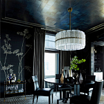 Обои ручная роспись Bamboo Special Colourway on Pitch dyed silk варинант исполнения - 2 | Loft Concept в Барнауле