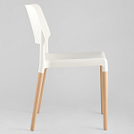 Пластиковый стул на ножках из массива бука Ferret White 4 шт варинант исполнения - 4 | Loft Concept в Барнауле
