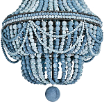 Люстра каплевидной формы украшенная круглыми бусинами синяя Blue Wooden Beads Chandelier варинант исполнения - 1 | Loft Concept в Барнауле