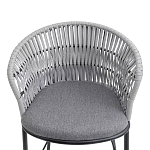 Стул барный с декоративным плетением на спинке и подлокотниках Chair Weave варинант исполнения - 5 | Loft Concept в Барнауле