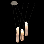 Подвесной светильник белого цвета с 3-мя изогнутыми плафонами Flow Loop варинант исполнения - 3 | Loft Concept в Барнауле