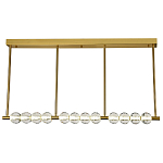 Линейная люстра Celestin Spheres Brass Linear Chandelier варинант исполнения - 1 | Loft Concept в Барнауле