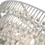 Люстра подвесная круглая с молочными стеклянными подвесками в форме капель Droplet Chandelier варинант исполнения - 3 | Loft Concept в Барнауле