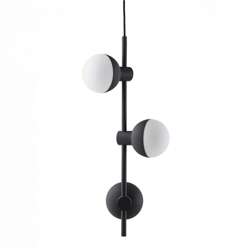 Люстра FRANDSEN CPH Fabian Vertical Chandelier Matte Black Черный Белый Люстра FRANDSEN CPH Fabian Vertical Chandelier Matte Black Черный Белый в Барнауле | Loft Concept