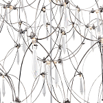 Люстра с тонким металлическим каркасом цвета хром Quasar варинант исполнения - 4 | Loft Concept в Барнауле