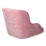 Стул с мягкой розовой обивкой из велюра и подъемно-поворотным механизмом на черных колесиках Harper Pink варинант исполнения - 3 | Loft Concept в Барнауле