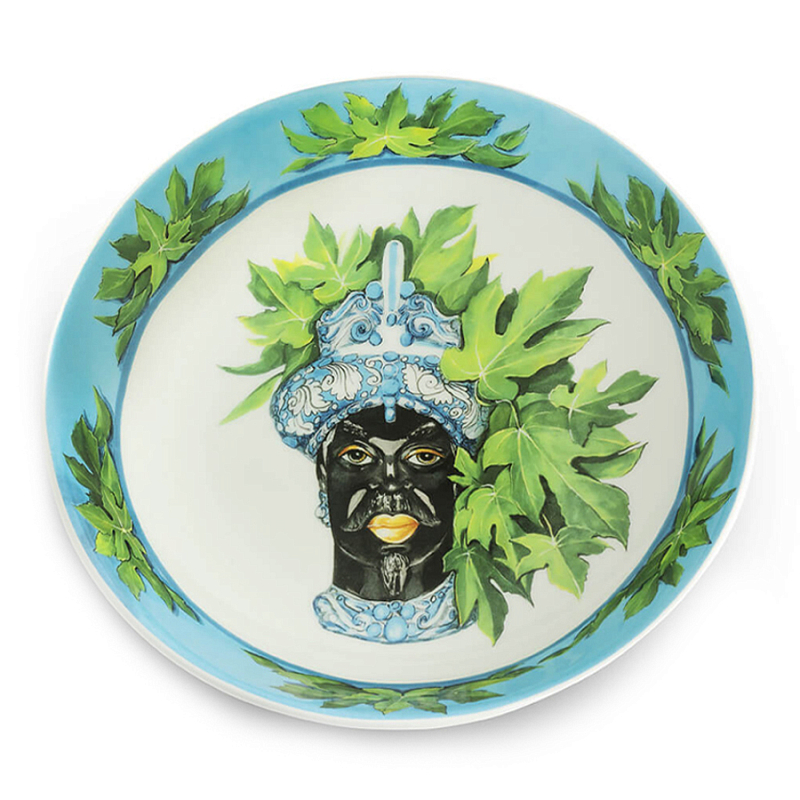 Тарелка Abhika SOUP PLATE MORO HEAD D22,5 Голубой Зеленый Тарелка Abhika SOUP PLATE MORO HEAD D22,5 Голубой Зеленый в Барнауле | Loft Concept