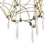 Потолочный светильник с тонкой металлической конструкцией цвета золото Quasar варинант исполнения - 4 | Loft Concept в Барнауле