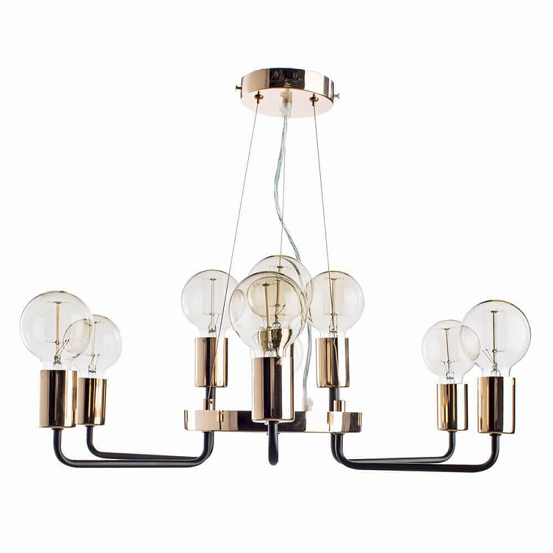 Люстра Loft Industrial Glossy Gold Черный Глянцевое золото Люстра Loft Industrial Glossy Gold Черный Глянцевое золото в Барнауле | Loft Concept
