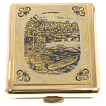 Портсигар на 20 сигарет с гравировкой природы в подарочной коробке Metal Cigarettes Cases варинант исполнения - 1 | Loft Concept в Барнауле