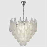 Люстра с подвесками из рифленного стекла в форме капель Textured Glass Chandelier варинант исполнения - 1 | Loft Concept в Барнауле
