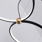 Люстра подвесная светодиодная черный металл Ring Horizontal варинант исполнения - 14 | Loft Concept в Барнауле