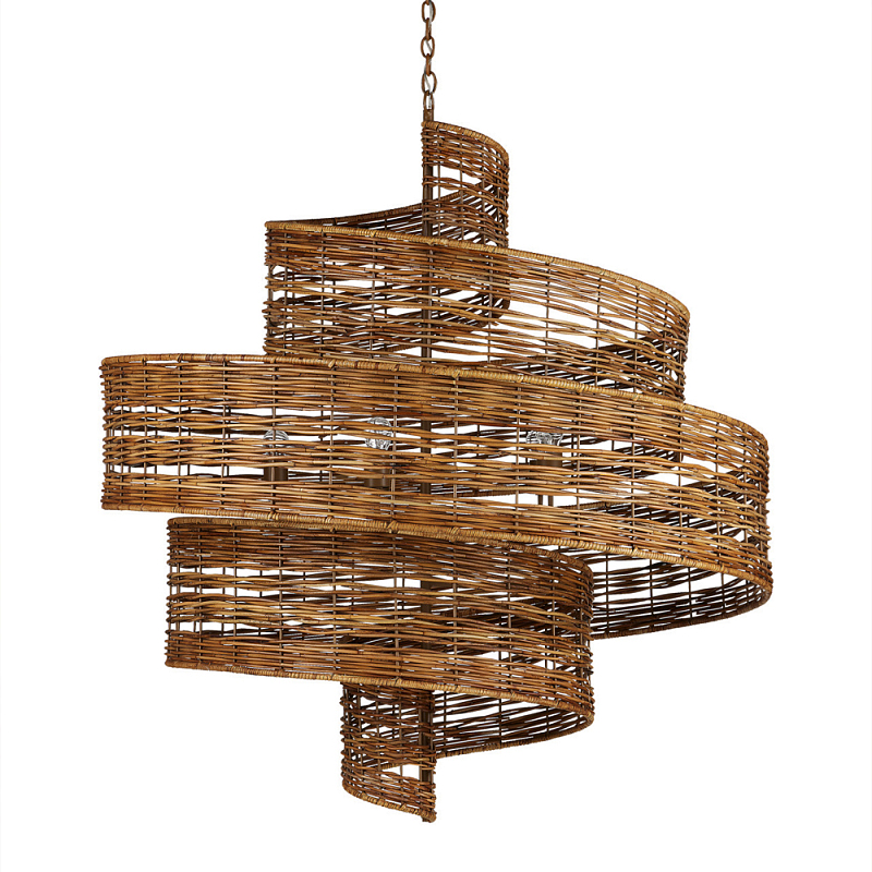 Люстра фактурная в виде спирали Enveloping Art Коричневый в Барнауле | Loft Concept 