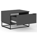 Тумба прикроватная цвета графит с ящиками Strict Lines варинант исполнения - 3 | Loft Concept в Барнауле