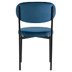 Стул с круглым сиденьем на металлическом основании ALFIE CHAIR Blue варинант исполнения - 3 | Loft Concept в Барнауле