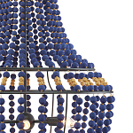 Люстра каплевидной формы декорированная синими и золотыми бусинами Blue Beads варинант исполнения - 1 | Loft Concept в Барнауле