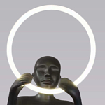 Торшер черная статуэтка Statue In The Clouds Floor Lamp варинант исполнения - 3 | Loft Concept в Барнауле