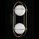 Бра настенное с 2 белыми плафонами Karina варинант исполнения - 3 | Loft Concept в Барнауле