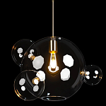 Подвесной светильник со стеклянными плафоном в виде шара и золотыми деталями & Coombes варинант исполнения - 3 | Loft Concept в Барнауле