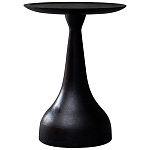 Приставной круглый столик из массива акации Veras Black Side Table варинант исполнения - 1 | Loft Concept в Барнауле
