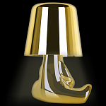 Настольная лампа фигурная золотого цвета с гладким абажуром Высота 16 см Sophia варинант исполнения - 5 | Loft Concept в Барнауле