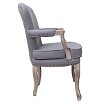 Кресло Aubrey Classical Armchair grey flax варинант исполнения - 1 | Loft Concept в Барнауле
