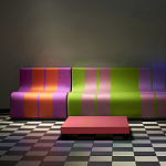 Дизайнерский кофейный стол на круглых ножках Poltronova T02 Pink Coffee Table варинант исполнения - 6 | Loft Concept в Барнауле