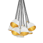 Люстра с 15-ю белыми  плафонами с золотой внутренней поверхностью Hinkley варинант исполнения - 1 | Loft Concept в Барнауле