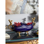 Чаша темно-синяя фарфоровая с бронзовыми ручками в виде ангелов Eden Garden варинант исполнения - 3 | Loft Concept в Барнауле