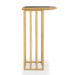 Консоль с чёрной столешницей и золотым фигурным основанием Cosmo варинант исполнения - 3 | Loft Concept в Барнауле